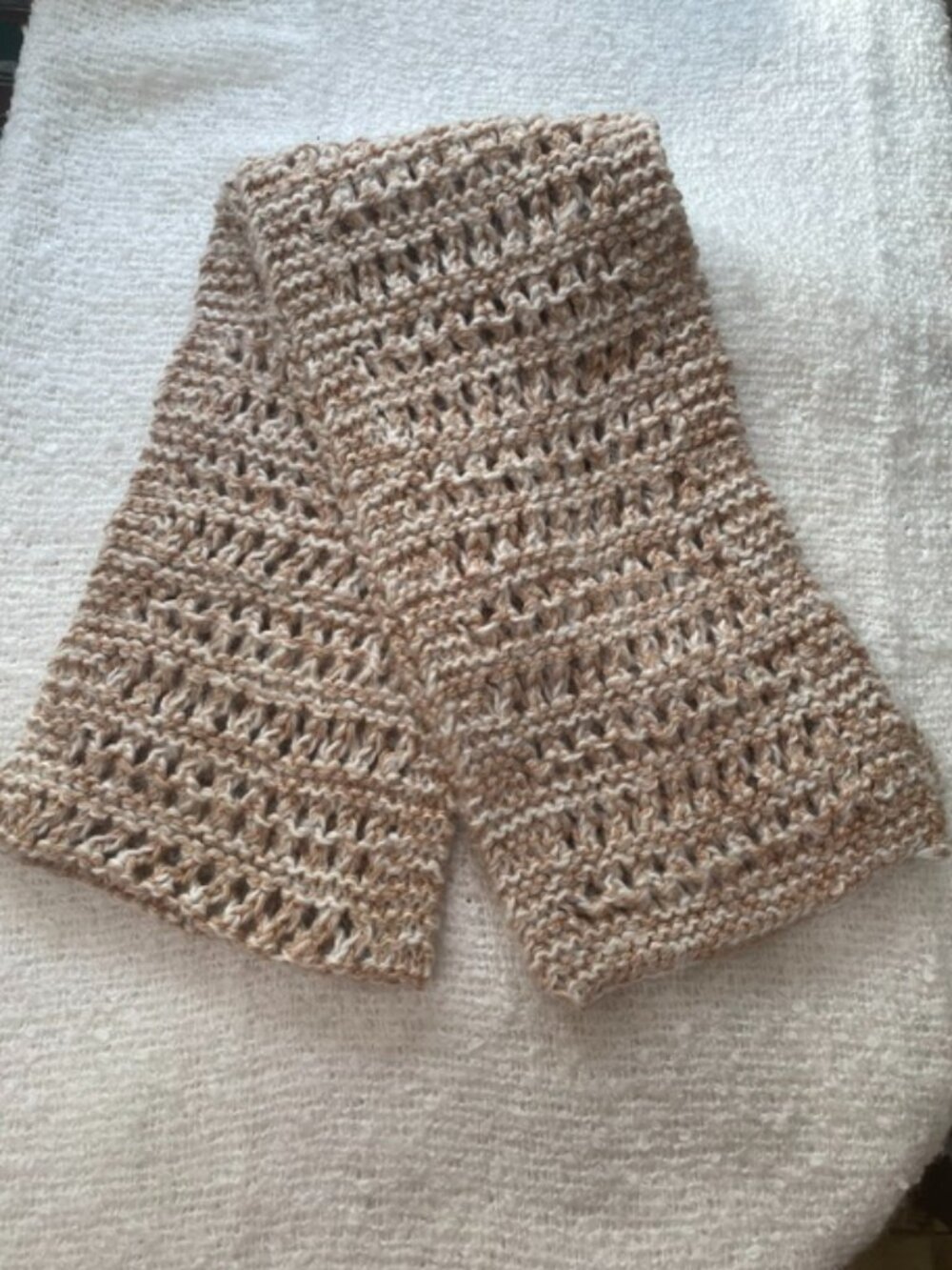 Hand Knit Scarf Wool Blend - Super Soft